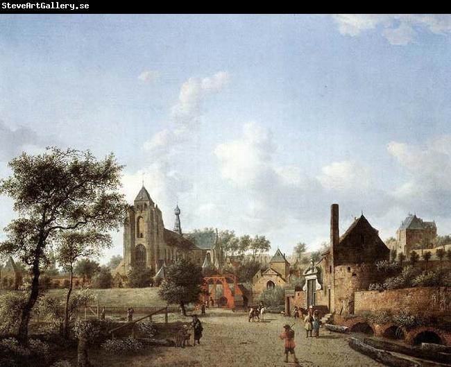 HEYDEN, Jan van der Approach to the Town of Veere